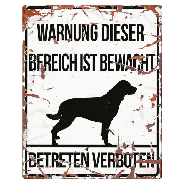 Warnschild Schäferhund schwarz