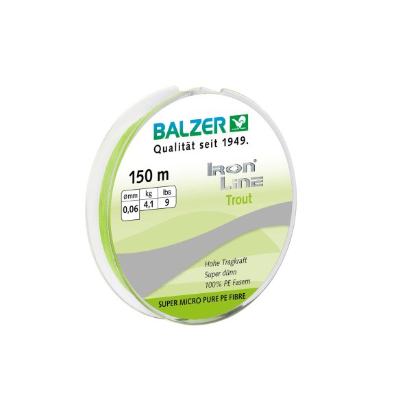 Balzer Iron Line Trout 150m 0,04mm 2,8kg light blue