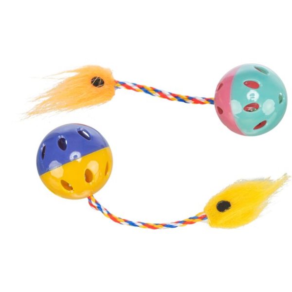 Trixie Set Rasselbälle mit Spielschwanz