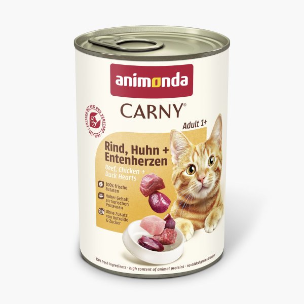 Animonda Carny Rind Huhn Entenherzen 400g