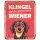 Warnschild Dachshund rot