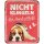 Warnschild Beagle rot