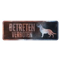 Warnschild German Shepard mehrfarbig