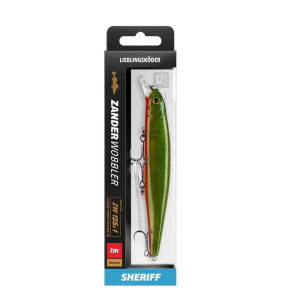 Lieblingsköder Zanderwobbler Sheriff 12,5 cm 20g 0,3 bis 1,0 m Lauftiefe