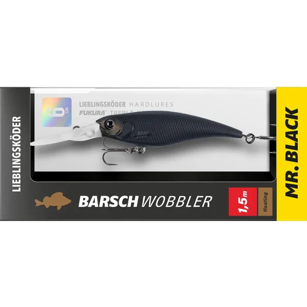 Lieblingsköder Barschwobbler Mr. Black 6cm 5,3g 1,5m Lauftiefe